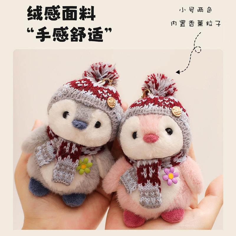 Harbin Internet-Berühmter Schal Pinguin Plüschtier Stofftier Puppe für Mädchen Kinder, Weiches Niedliches Schlaf-Kuschel-Kissen