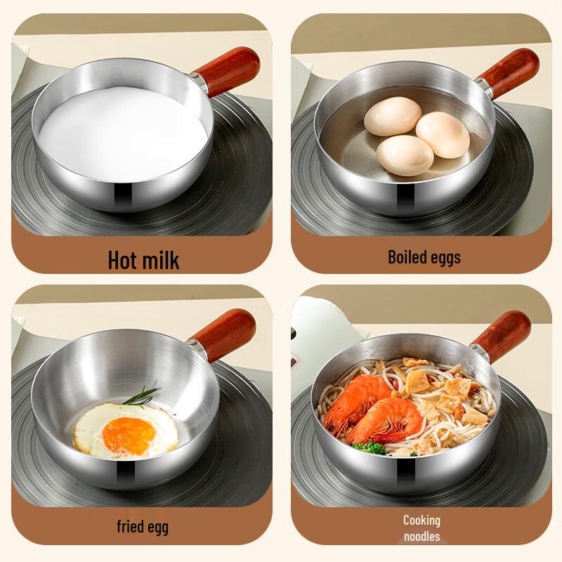 ZISIZ 304 Stainless Steel Milk Pot with Lid