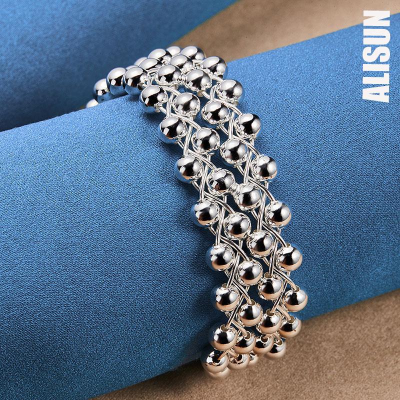 925 Sterling Silber All Light Schiebeperlen Armband Modischer Hochzeitsschmuck