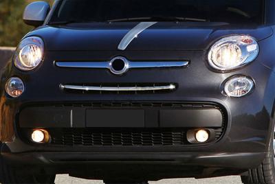 Sobreposições de grade (estrela pop, aço inoxidável) para Fiat 500/500L