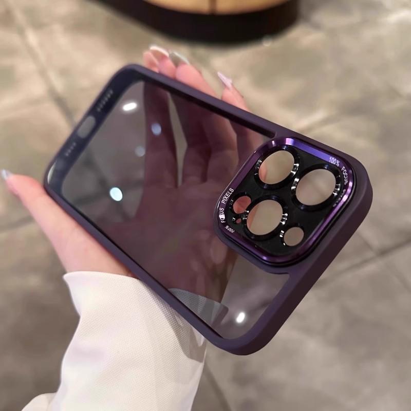 Applicable To IPhone 16 Skin sensitive Magnetic Charging Mobile Phone Case Apple 14promax Metal Lens Ring Protective Case 15