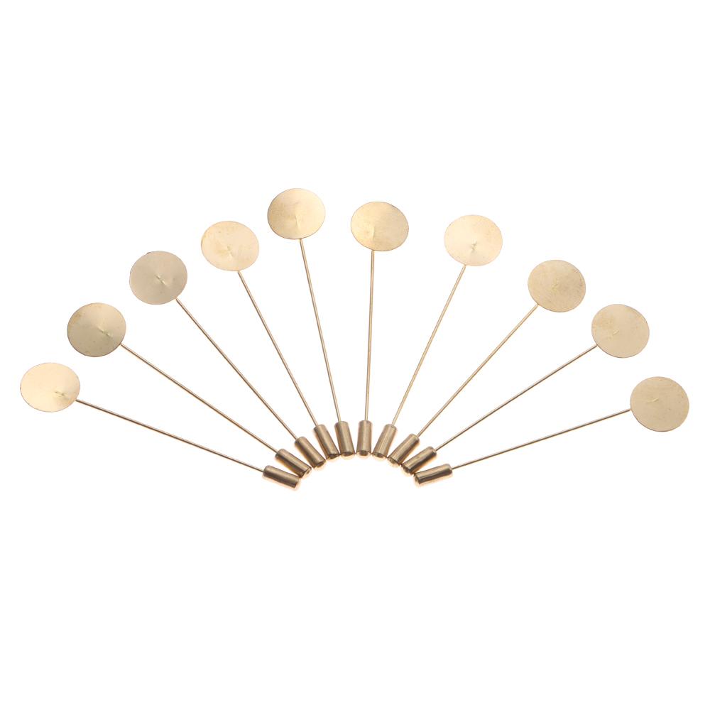 

10 шт./набір Золотий та Срібний DIY Рукоділля Виготовлення Прикрас Брошки Аксесуари Шпилька Кабошонний Лоток Камео