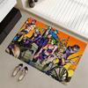 Anime A-J-J-JoJo B-Bizarre A-Adventure Floor Mat Eco Flannel Doormat Non-Slip Odorless Indoor Soft Short Plush Floor Rug