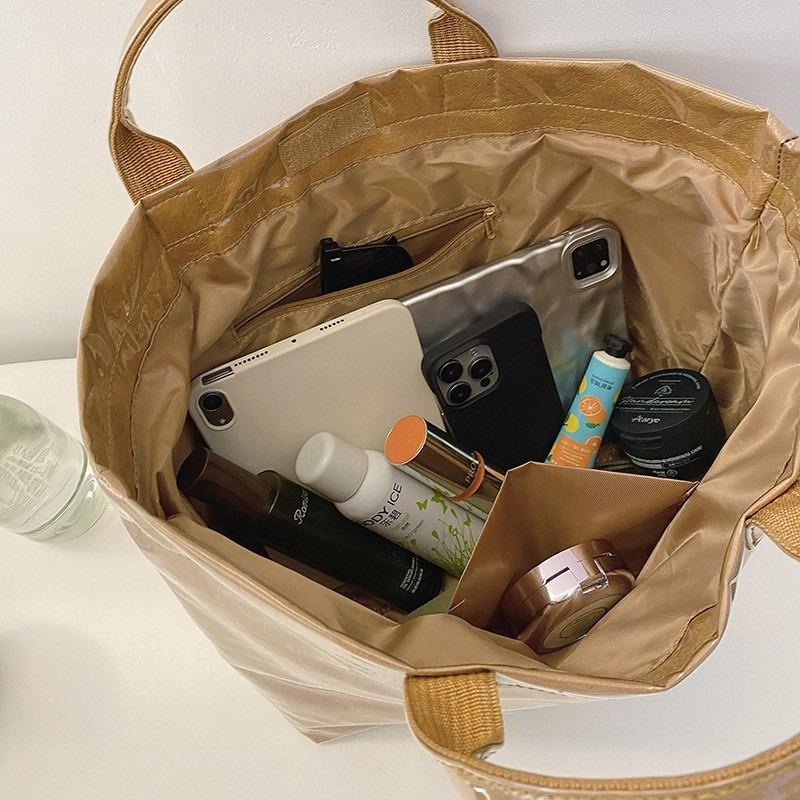 Fashion retro DuPont paper bag women's new commuter large-capacity kraft paper handbag, tote bag