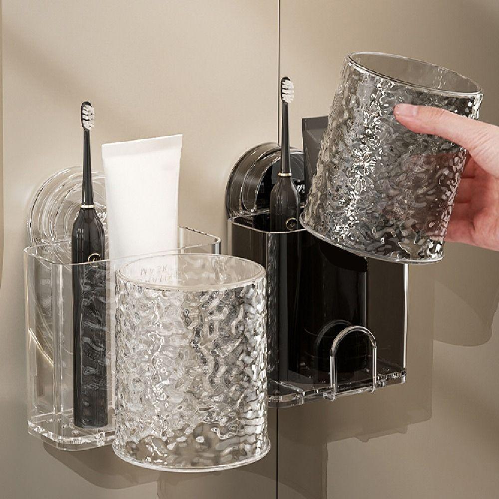 Wall Mounted Toothpaste Storage Rack Waterproof Hanging Toothbrush Stand  Home Use