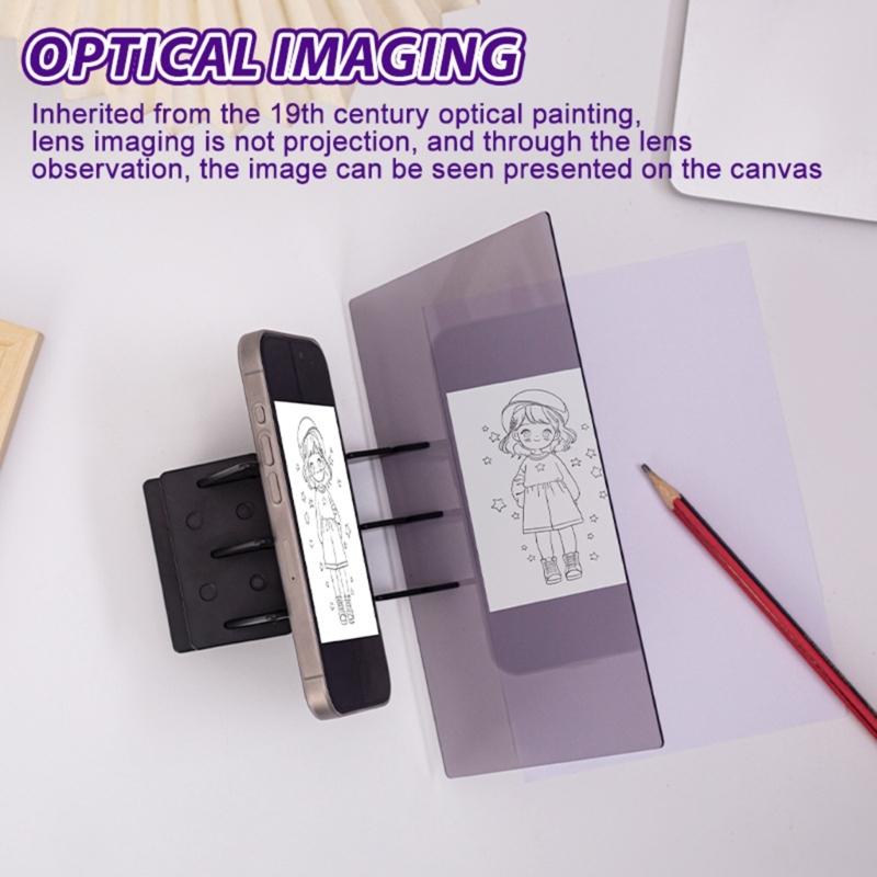 6.5/9/12inch Practical Optical Images Tracing Board Easy To Clean Drawing Copy Board for Art Students and Illustrators