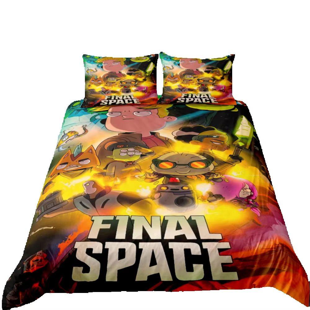 Monika Chen Unisex Final Space Comics Duvet Cover Set King Queen Double Full Twin Single Bed Linen Set