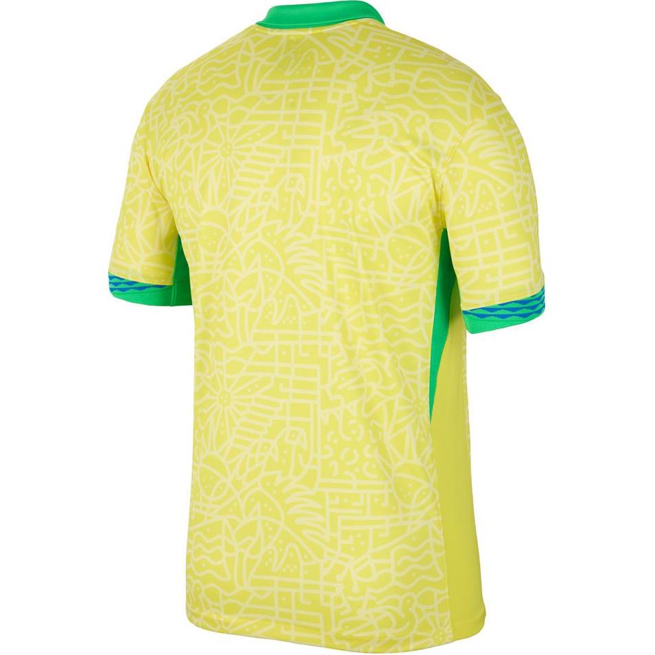 New Nike Brazil 2024 Stadium Home Men's Nike Dri FIT Soccer Replica Jersey FJ4284-706