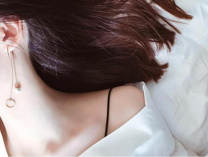 E480 Korean Style Pearl Long Chain Earrings