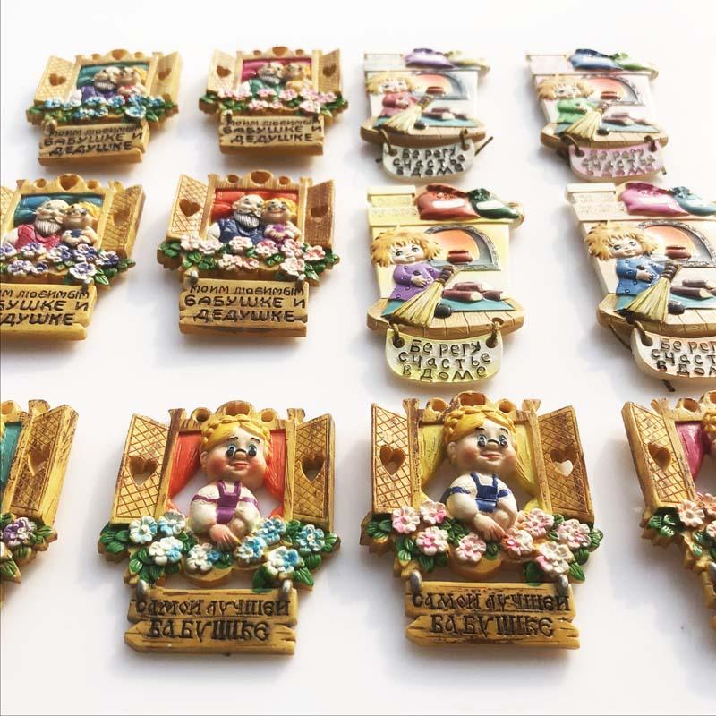 Russia 3D Fridge Magnet Tourist Souvenirs Refrigerator Magnetic Decoration Articles Collection Handicraft Gift