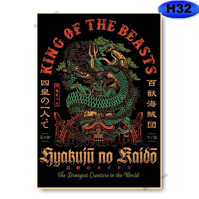 Vintage klasické anime plakáty postav Kraft Paper Slayer/Haikyuu Plakát Anime Dekor Pokoj Bar Kavárna Nástěnná malba