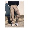 Men High Waist Double Pleated Loose Straight Non Iron Casual Suit Trousers