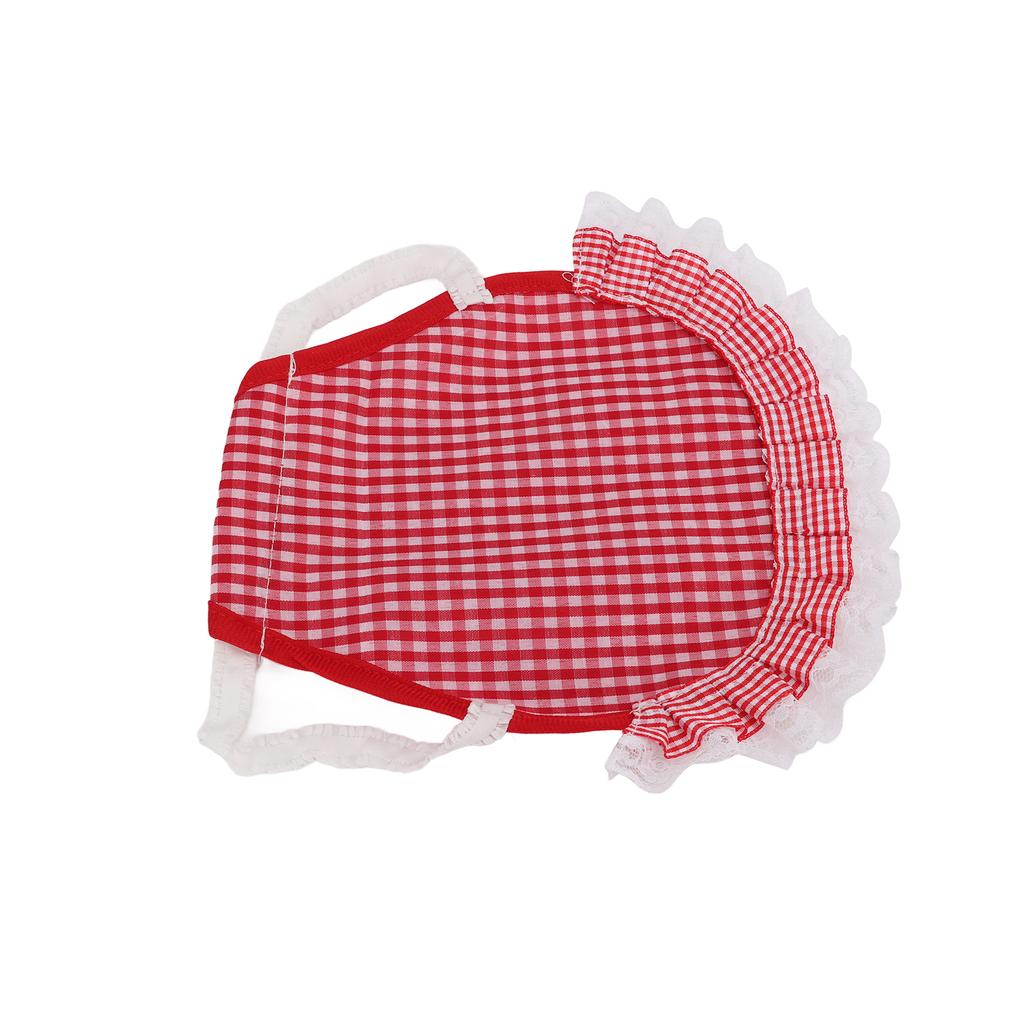 Hen Double Apron Reusable Hen Apron Poultry Protector with Elastic Straps for Small Medium and Large HenRed Grid