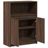 Sideboard with LED Lighting Brown Oak Effect 72 x 34 x 100 cm Wood Based Material