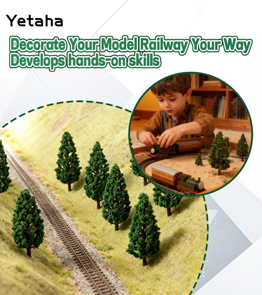Yetaha Model Set of for Architectural Pine Miniature Garden 78mm Trees, 50, Dioramas, Railways, Models, Trees, Decoration, Approx.