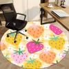 1PC Strawberry Pattern, Office Round Rug, Non slip, Soft and Durable Office Rug for Interior Decoration, Perfect for Office