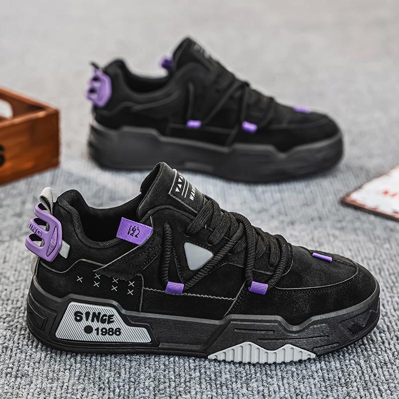 

Non-slip Soft Sole Outdoor Walking Shoes Men s Shoes Four Season New Thick Bottom Shoes Fashion Casual Shoes Student Flat Shoes 44 чёрный