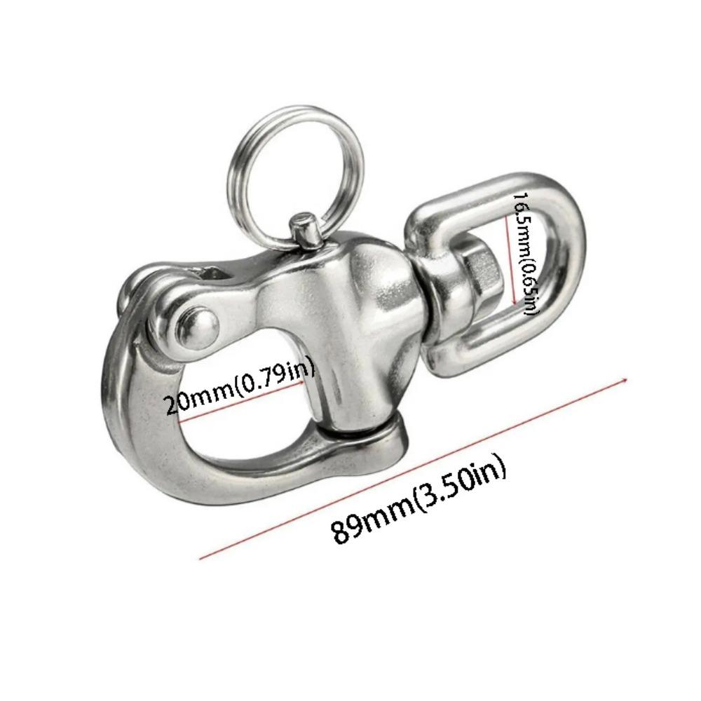 316 Edelstahl Schäkel Schnellspanner Drehbarer Halter Drehbarer Schäkel 70mm Größe Drehbarer Federhaken Schnellverschluss Schnalle