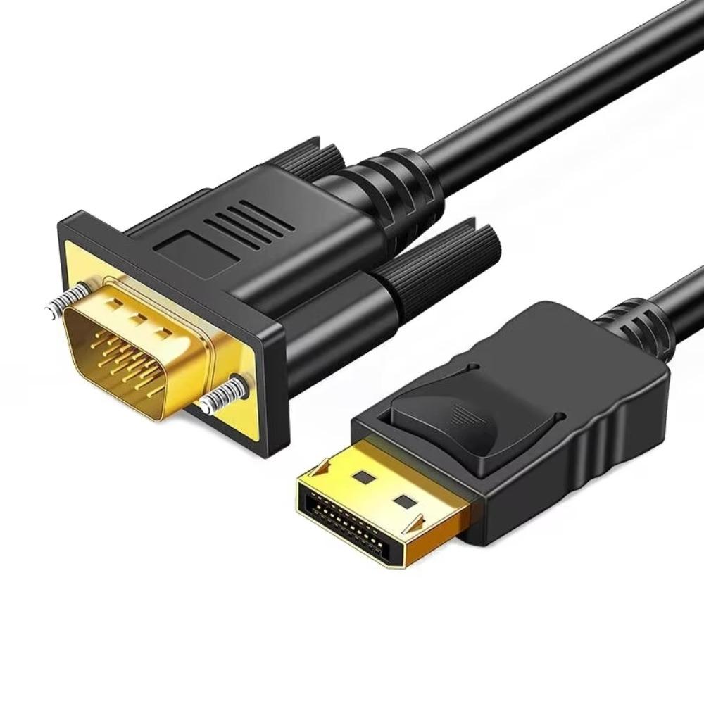 Male To Male DisplayPort To VGA Adapter Connecting Conversion HD Video Cable Computer Projector