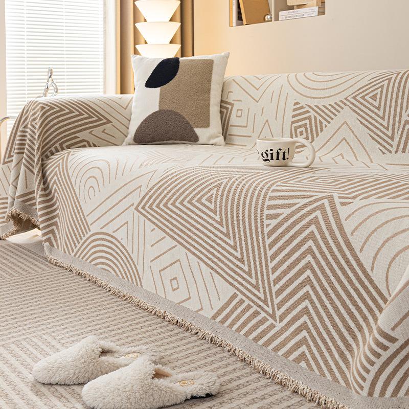 Nordic Style Chenille Sofa Cover Full Cover Four Seasons Universal High-end Feel Cat Scratch Prevention Sofa Fabric