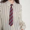 Lazy Tie Hand-tied Neckties Japanese Style Striped Collar Tie for School Shirt