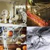 Décoration Halloween - Toile d'Araignée Extensible 60g - 30 Fausses Araignées
