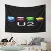 Colorful U2 Band Portrait Design Pattern Wall Hanging Tapestry Decorative Tapestry Home Decor for Bedroom and Living Room
