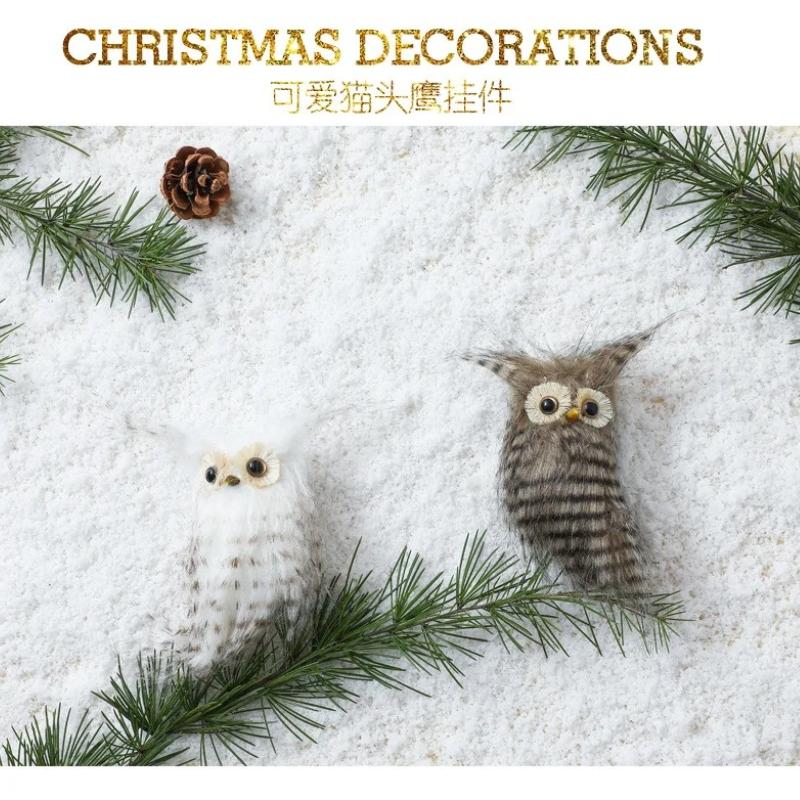 Owl Christmas Tree Pendant Cartoon Owl Pendant Halloween Hanging Decorations Creative Holiday Gifts Party DIY Supplies