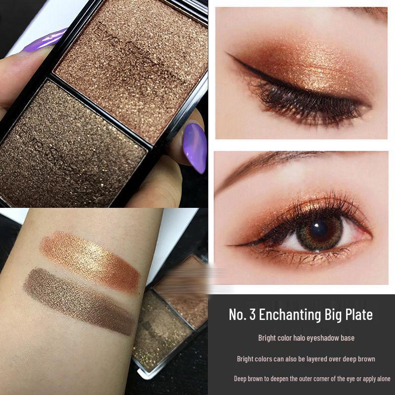 Ashariya Two-Color Eyeshadow - Pearlescent White, Blue, Purple Earth Tones for Students.
