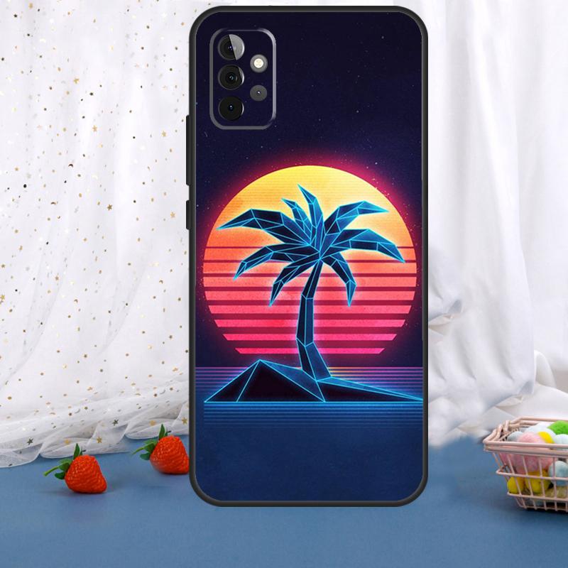 Retrowave Neon Palms Tree For Samsung Galaxy A53 A33 A16 A06 A56 A36 A26 A05 A22 A32 A52 A54 A34 A14 A55 A15 A35 Case
