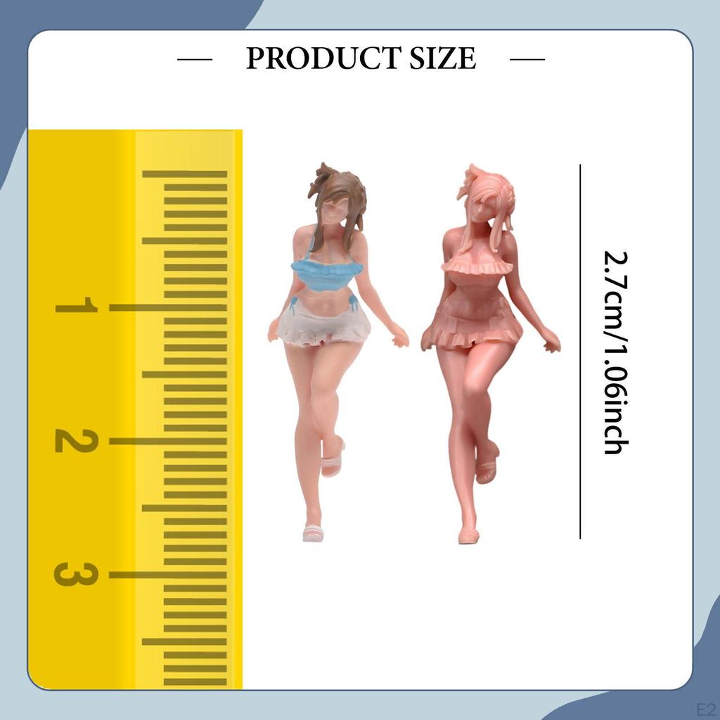 1/64 Scale Swimsuit Girl Figurine, Photo/diorama Prop for Role-playing, Office Decoration Or DIY