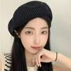 2026 Y2K Vintage Hollow Out Beret Hats Solid Color Breathable Spring Summer Caps Korean Ins Fashion British Painters Buckle Hats