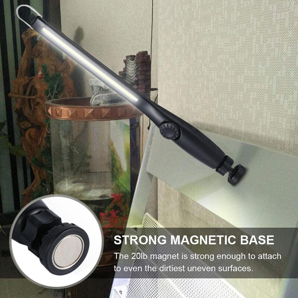 2pcs Cob Led Work Light Powerful Magnetic Rechargeable Rainproof Super Bright Inspect Folding Torch Flashlight