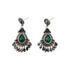 Ethnic Style Retro Czech Diamond Crystal Fringed Earrings Femininity Personality Silver Needle Earrings Niche High-end Earrings