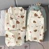 Cloud Cotton Pajamas Women'S Summer Sweet Lace Edge Short-Sleeved Cartoon Party Bear Loungewear Three-Piece Set