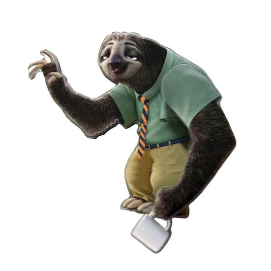 Drehbarer Fuchs Hase Kühlschrankmagnet Acryl Cartoon Filmfigur Tier Kühlschrankmagnet Heim Büro Küchendekoration Filmfans Geschenk