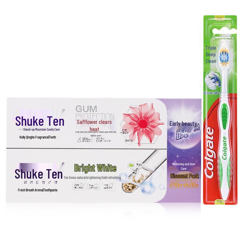Shuke Whitening & Gum Protection Toothpaste & Toothbrush Family Set