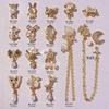 Luxurious Zircon Diamond Bow Nail Art Decorations - Japanese Style