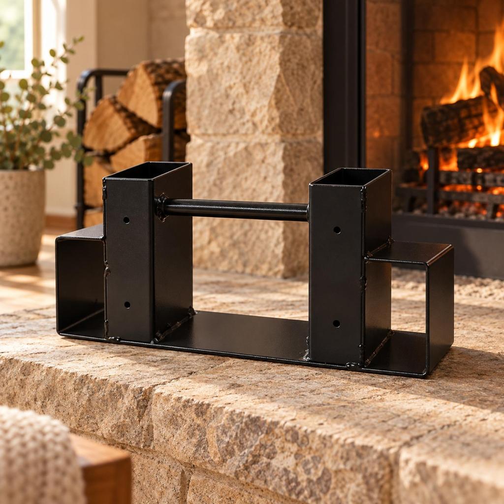 2 Pieces Carbon Steel Firewood Rack Component Sturdy for Patios, Garages