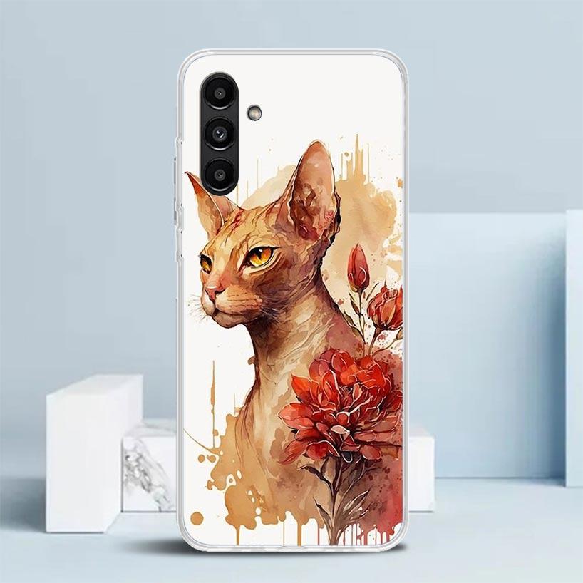 Lavaza Sphynx Sphinx Cat Phone Case For Samsung Galaxy A17 A37 A57 A16 A15 A14 A13 A56 A55 A54 A53 A36 A35 A34 A33 A26 A25 A24 A