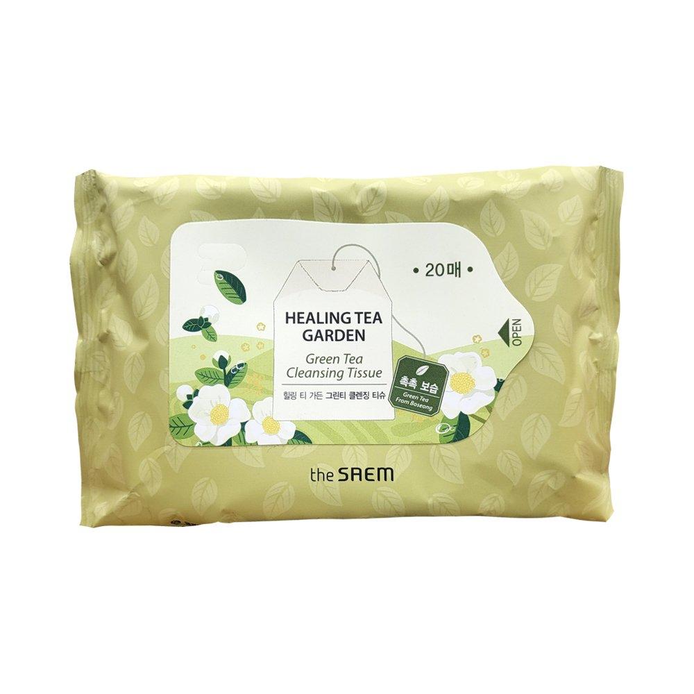 

The Saem Healing Tea Garden Green Tea Cleansing Tissues, 20 sheets