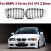 Chrome Silver Color Front Bumper Kidney Grill For BMW 3 Series 1999-2002 E46 M3 323 I/é 325Ci 328 i/é/Ci 330Ci 2 Door Grilles