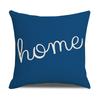 Nordic Simple Pillow Ins Blue Geometric Linen Cotton and Linen Sofa Car Polyester and Linen Pillow Cushion Cover