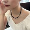 Non-Fading Agate-Toned 925 Silver Necklace for Women - Versatile Light Luxury Collarbone Chain