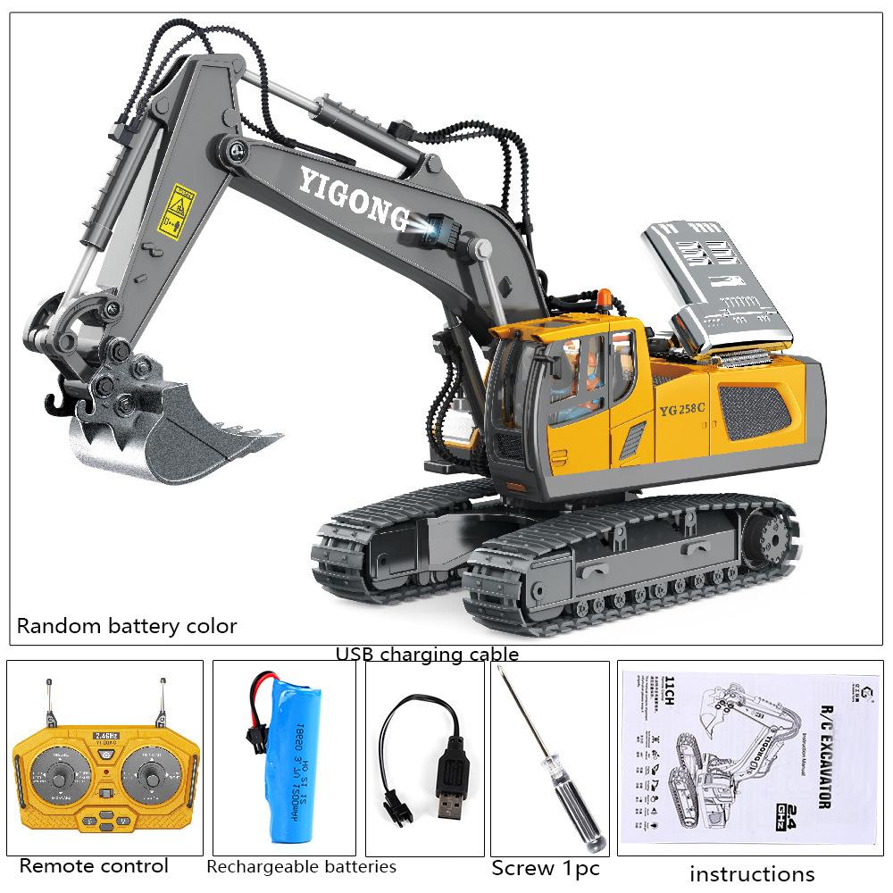 1 Set of Remote-controlled Toy Construction Vehicles and Toys and Gifts for Excavators That Can Produce Sound At High Heights