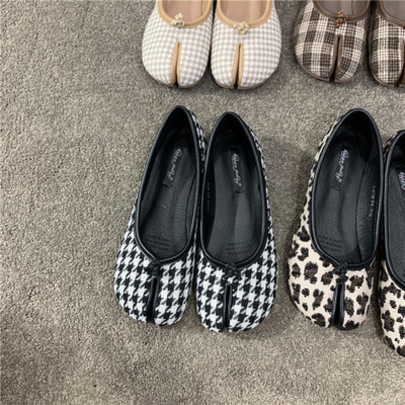 Chaussures Doudou chaussures pour femmes 2025 nouvel été sous-orteil pieds de cochon orteil paresseux chaussures fer à cheval chaussures plates simples chaussures d'automne