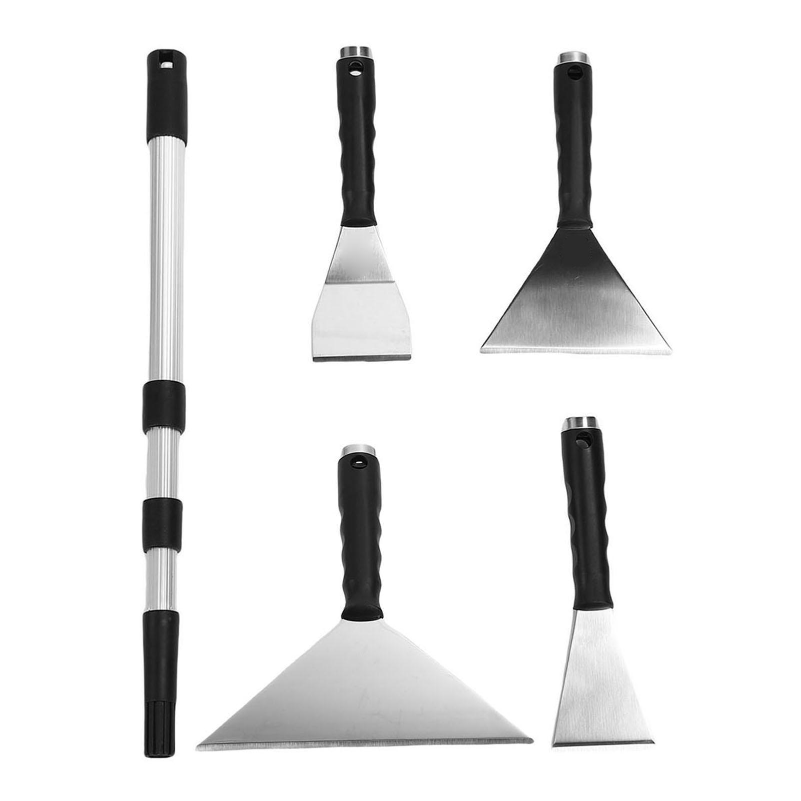 

Drywall Skimming Blade Set Telescopic Rod Stainless Steel Paint Scraper Putty Blade Set