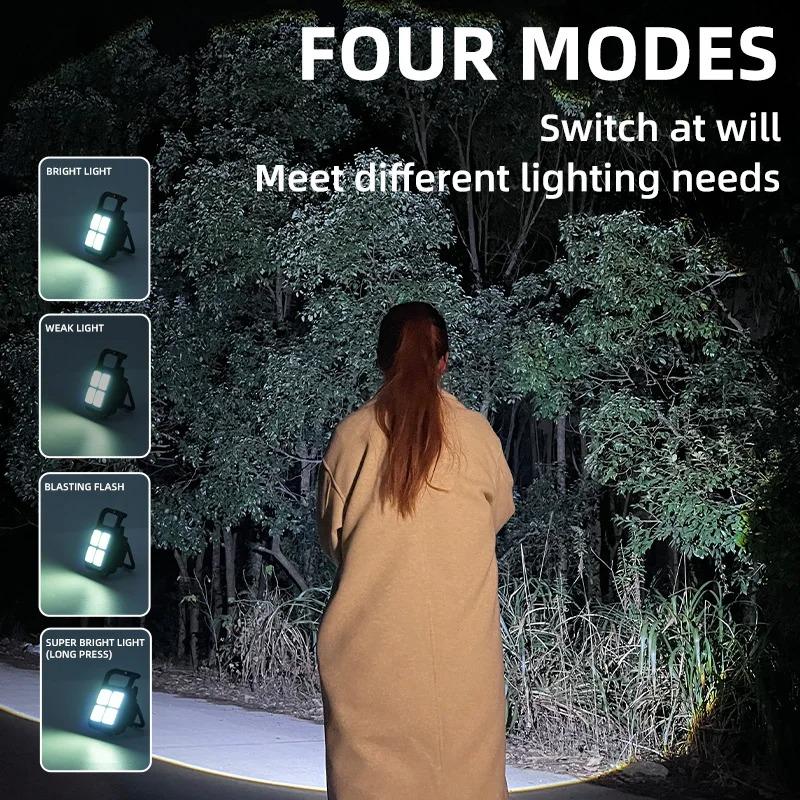 Mini LED Flashlight Magnetic COB Outdoor Camping Pocket Work Light  USB Rechargeable Emergency Light