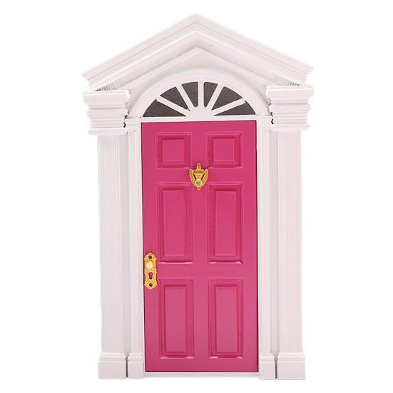 

Dollhouse Door Cute Decorative 6 Grids 1/12 Miniature Wooden Fairy Door Accessories Scene Prop розы красного