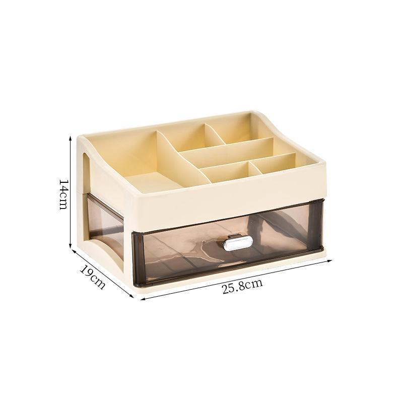 

«Улучшенный многоуровневый настольный ящик для хранения косметики для ухода за кожей и прочих мелочей»